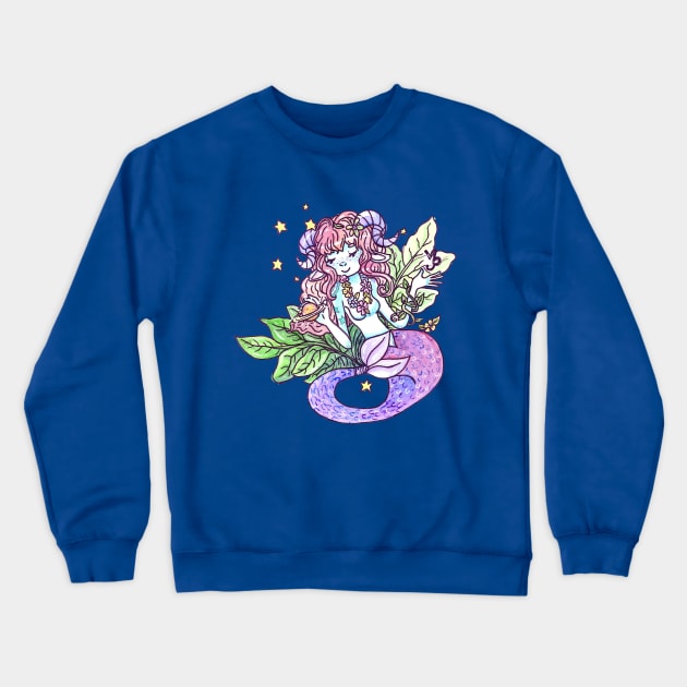 Capricorn Crewneck Sweatshirt by LittleGreenHat